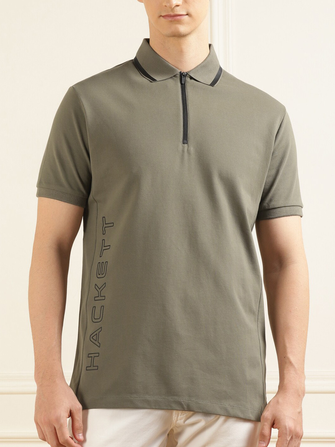 

HACKETT LONDON Polo Collar Short Sleeves T-shirt, Olive