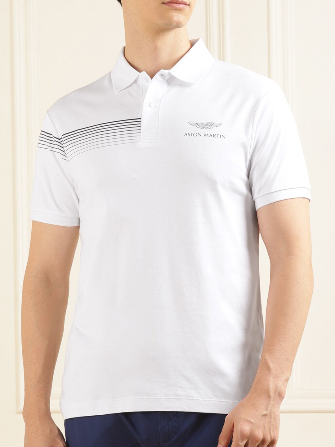 

HACKETT LONDON Polo Collar Short Sleeves Cotton T-shirt, White