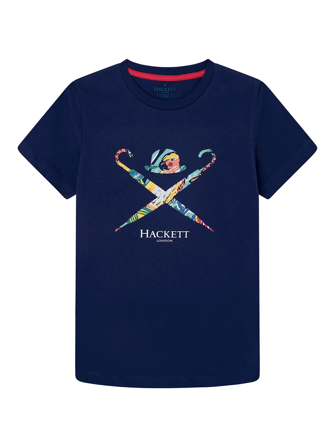 

HACKETT LONDON Boys Graphic Printed Pure Cotton T-shirt, Navy blue