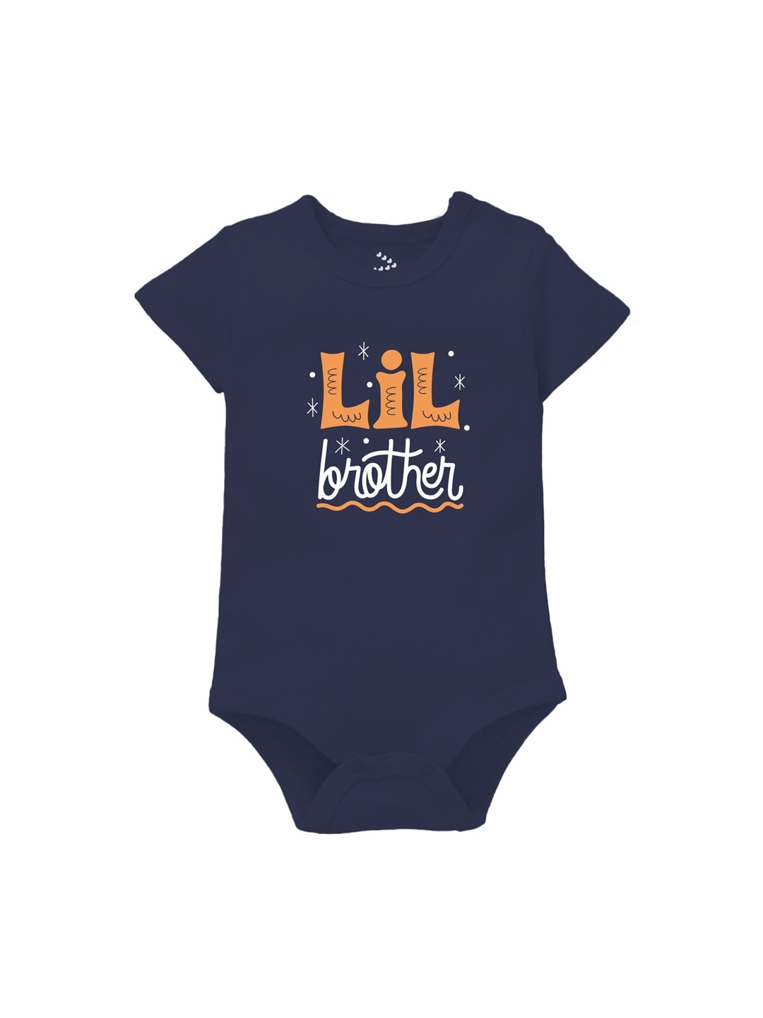 

Zeezeezoo Infants Brother Printed Pure Cotton Bodysuit, Navy blue