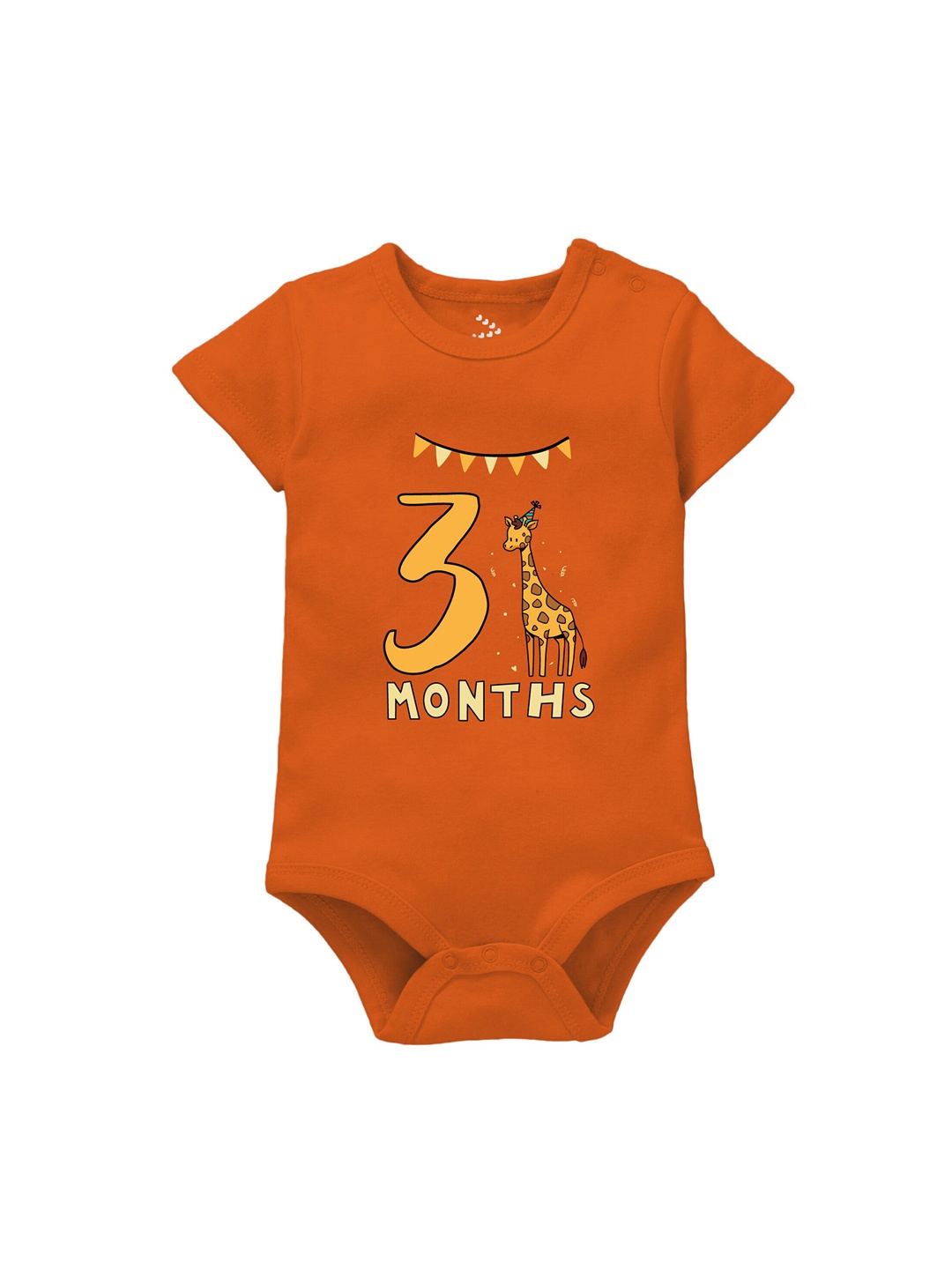 

Zeezeezoo Infants Birthday Printed Pure Cotton Bodysuit, Orange