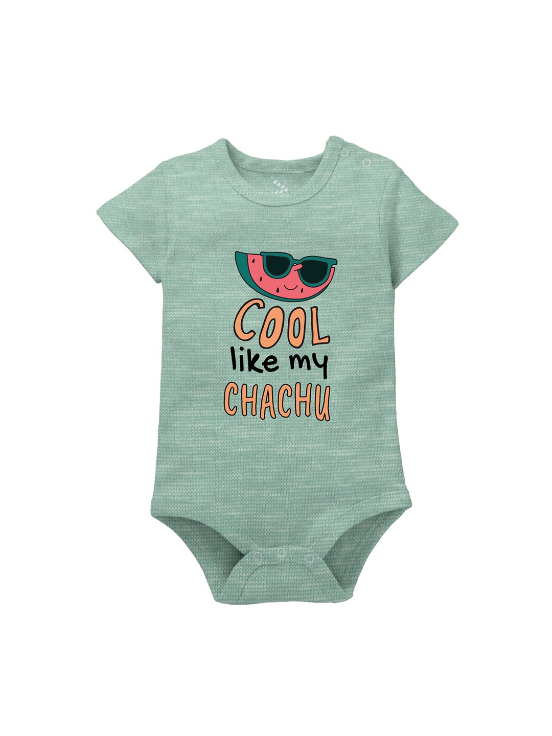

Zeezeezoo Infants Typography Printed Pure Cotton Bodysuit, Green
