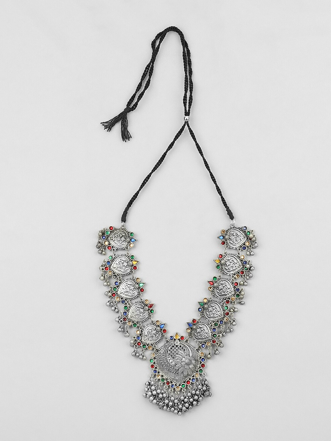 

Samridhi DC Silver-Plated Oxidised Necklace