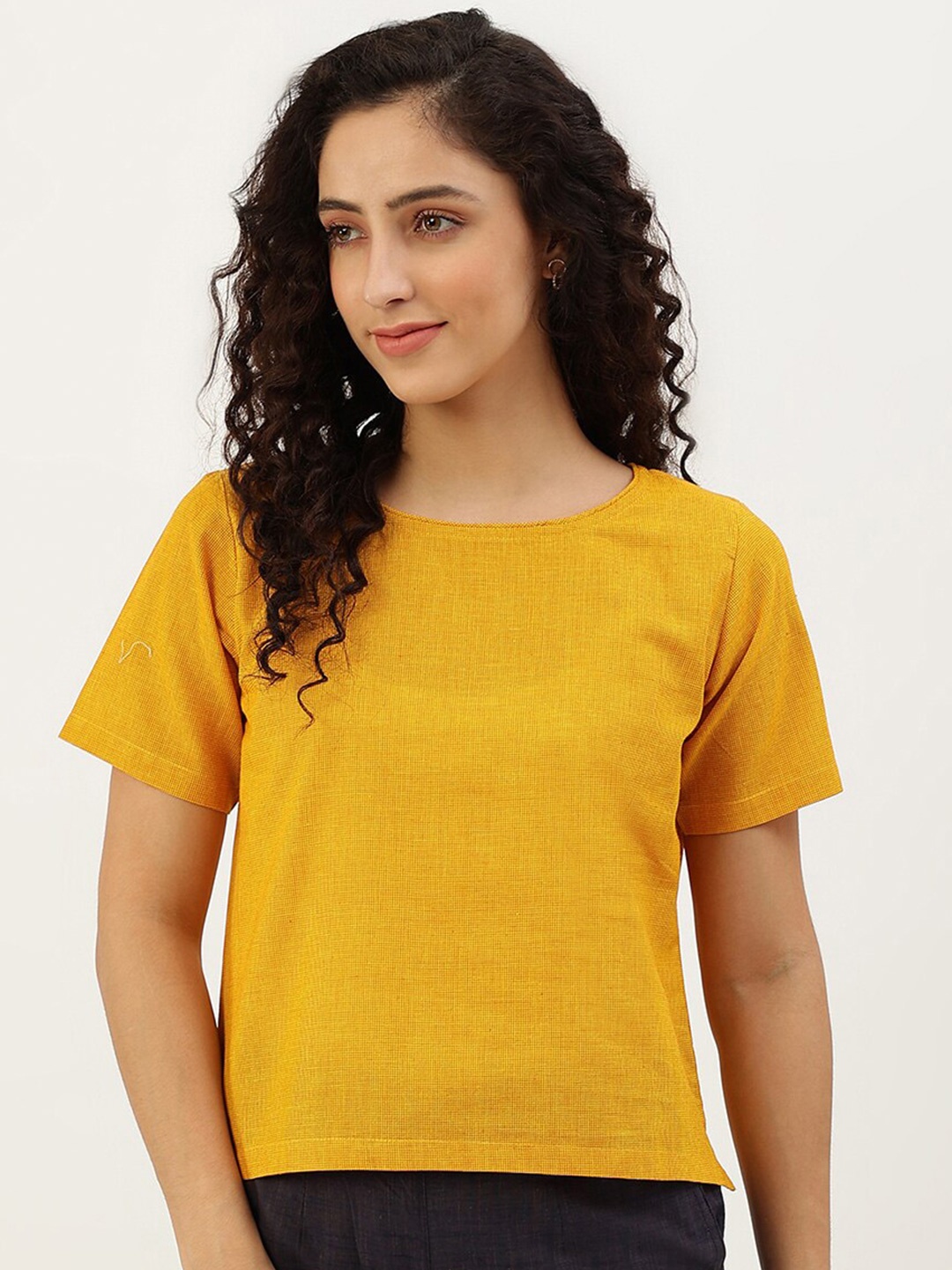 

Lokatita Pure Cotton Regular Top, Mustard