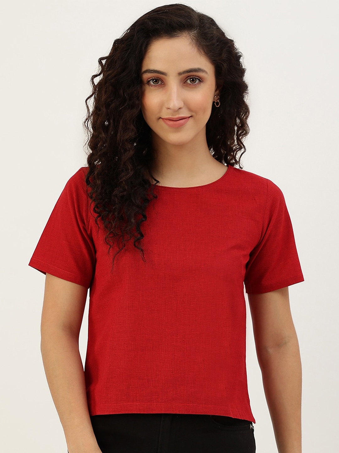 

Lokatita Maroon Cotton Top