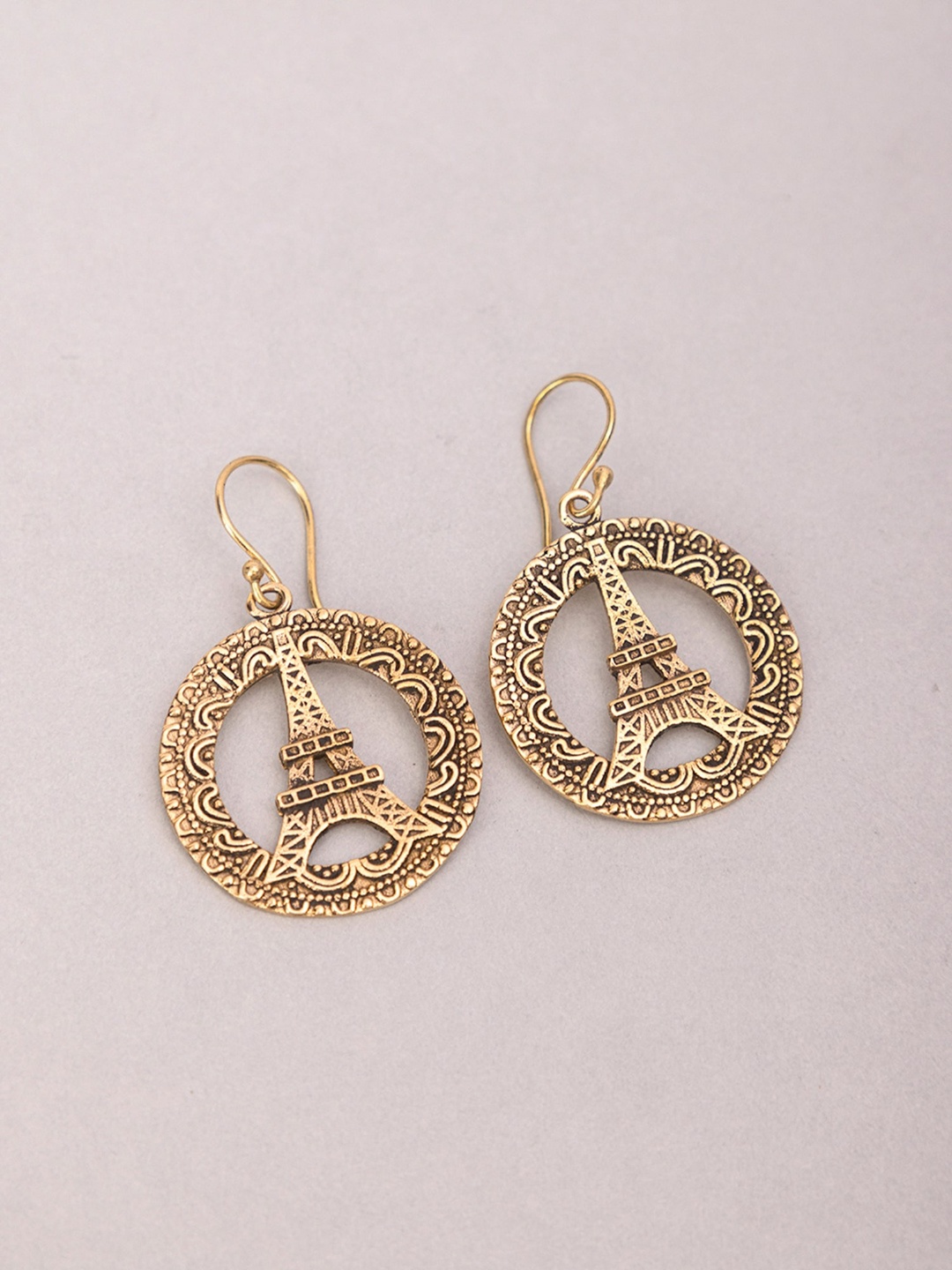 

Studio One Love Circular Drop Earrings, Gold