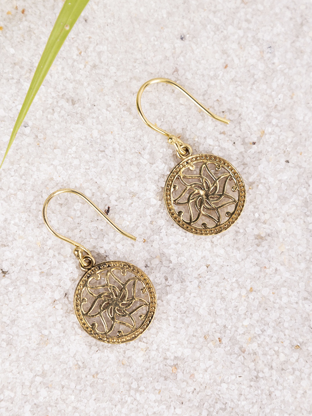

Studio One Love Circular Drop Earrings, Gold