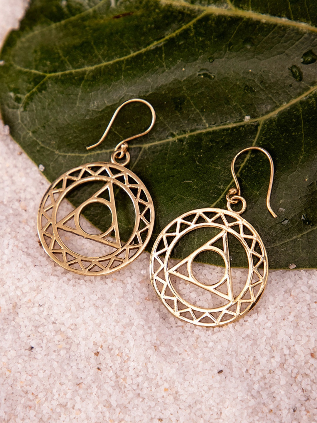 

Studio One Love Circular Drop Earrings, Gold