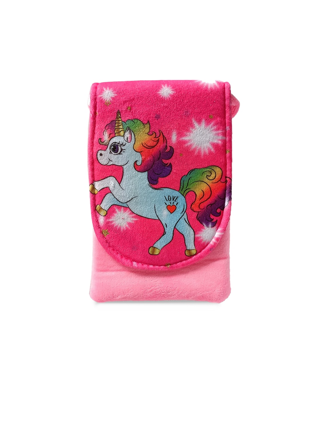 

IMARS Pink Floral Structured Sling Bag with Applique