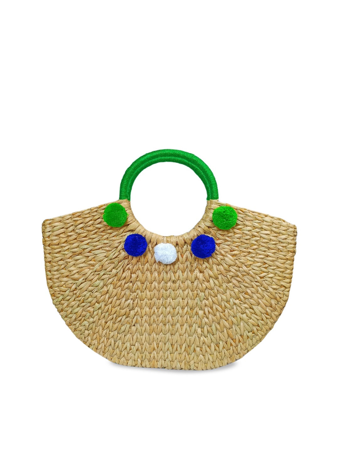 

IMARS Shopper Handheld Bag with Tasselled, Green