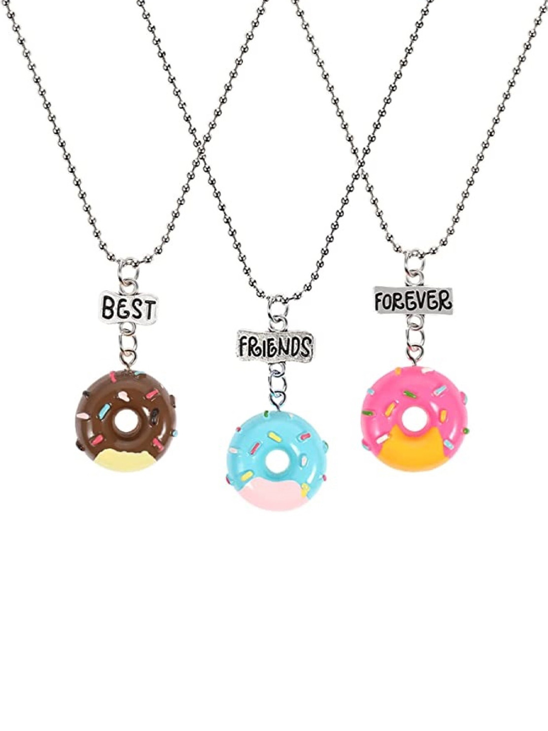 

EL REGALO 3Pcs Silver-Plated Necklace