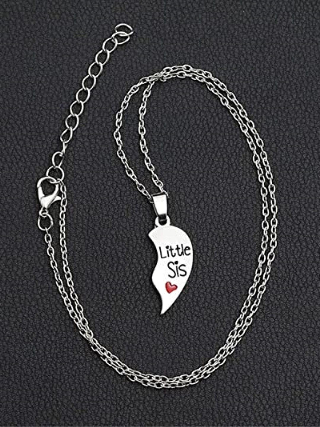 

EL REGALO Girls Set Of 2 Silver-Plated Sisters Necklace