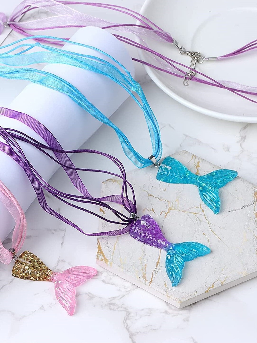 

EL REGALO 6Pcs Silver-Plated Necklace