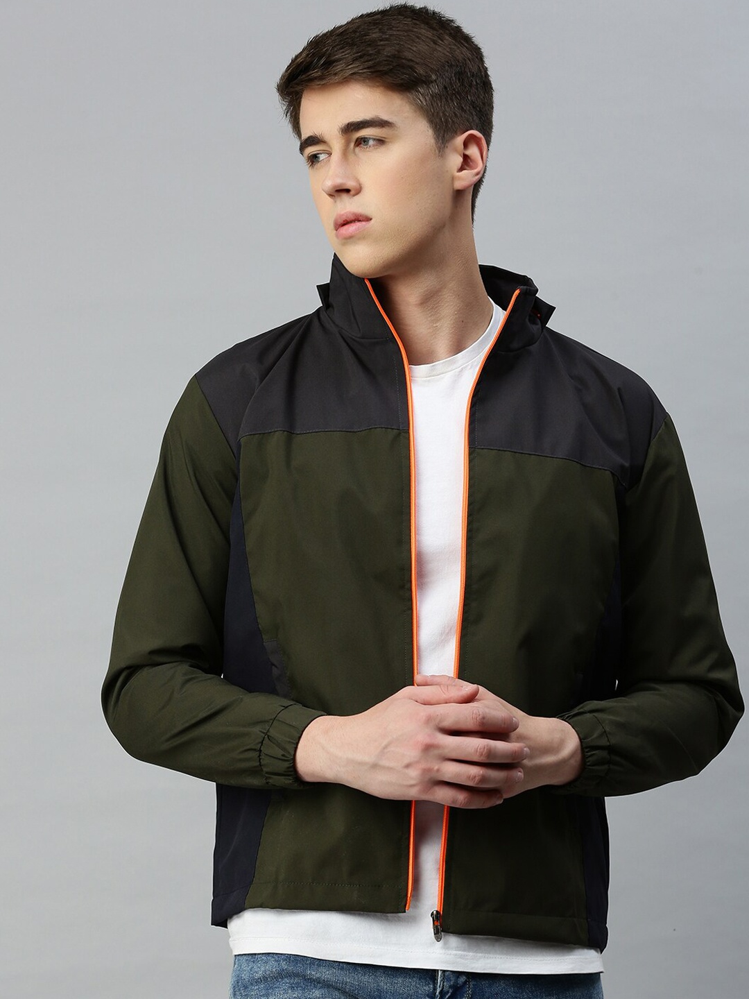 

VOXATI Hooded Bomber Jacket, Green