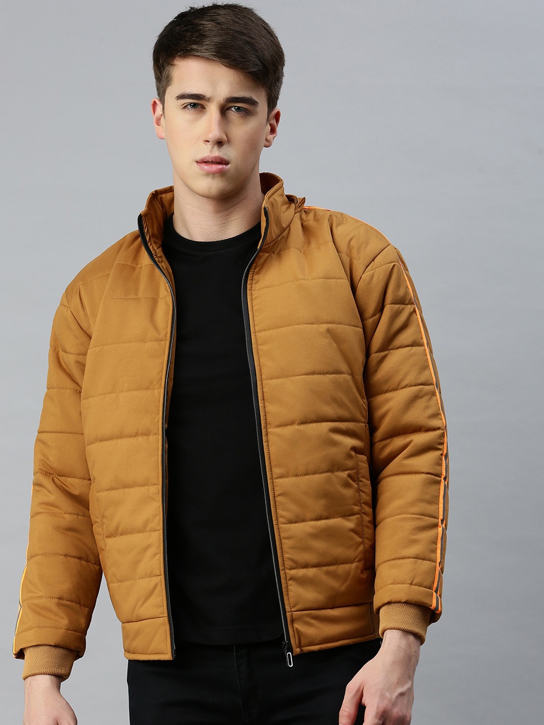 

VOXATI Stand Collar Padded Jacket, Mustard