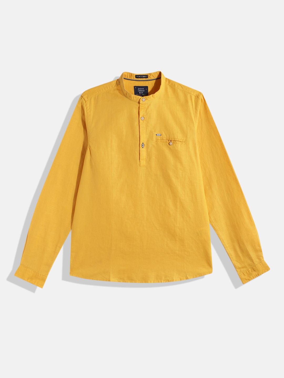 

Indian Terrain Boys Straight Casual Shirt, Yellow
