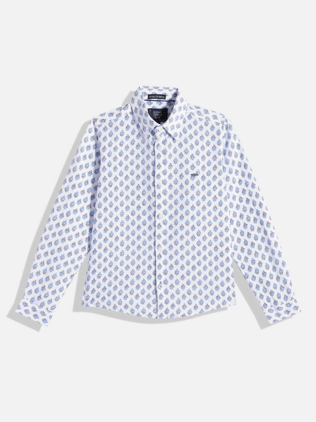 

Indian Terrain Boys Printed Casual Shirt, White