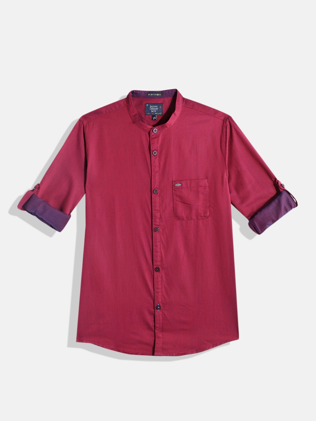

Indian Terrain Boys Pure Cotton Casual Shirt, Maroon