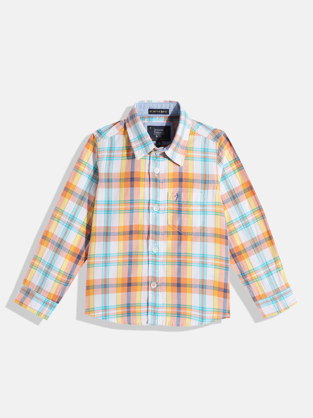 

Indian Terrain Boys Straight Checked Pure Cotton Casual Shirt, Multi