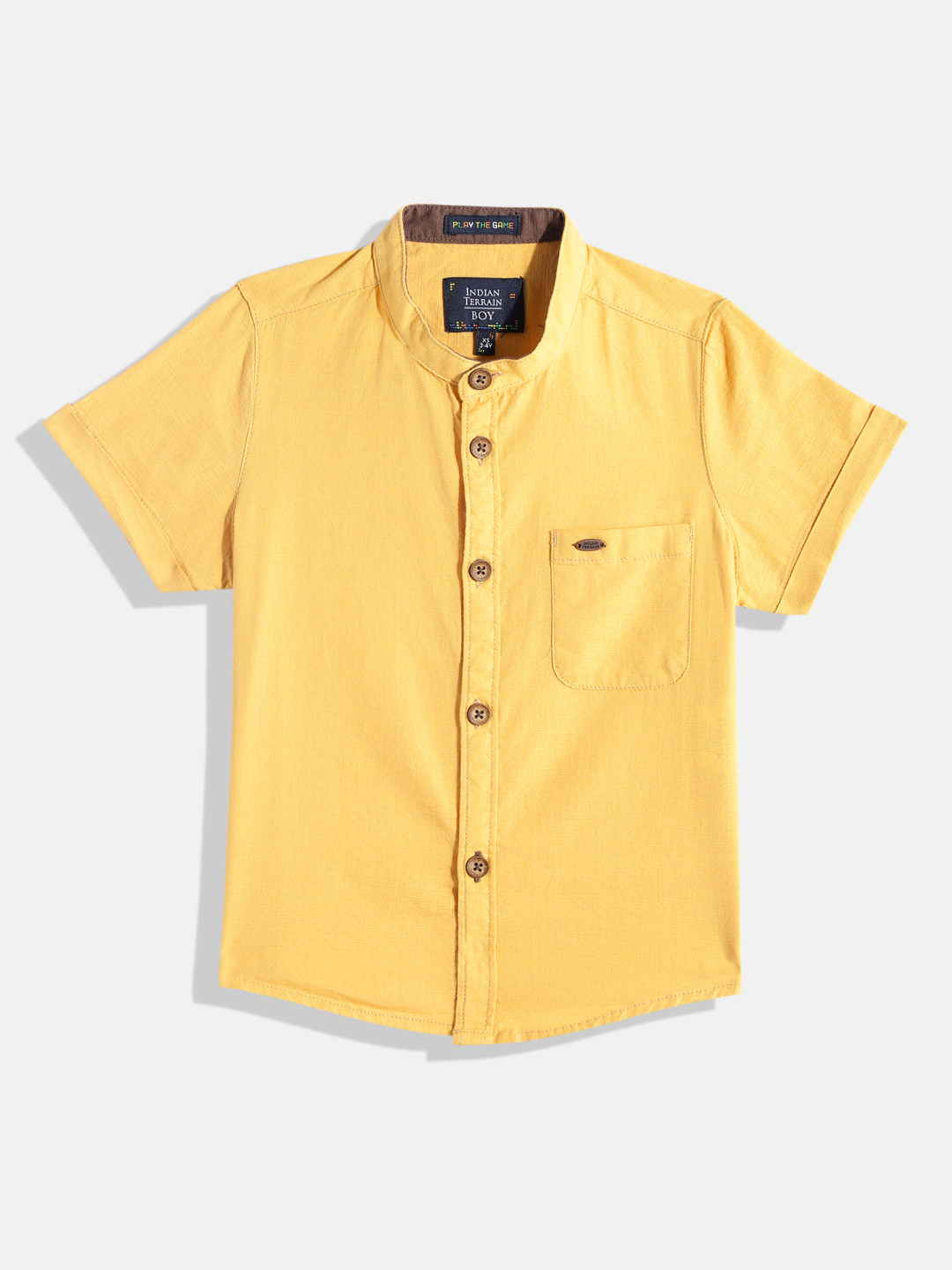 

Indian Terrain Boys Pure Cotton Casual Shirt, Yellow