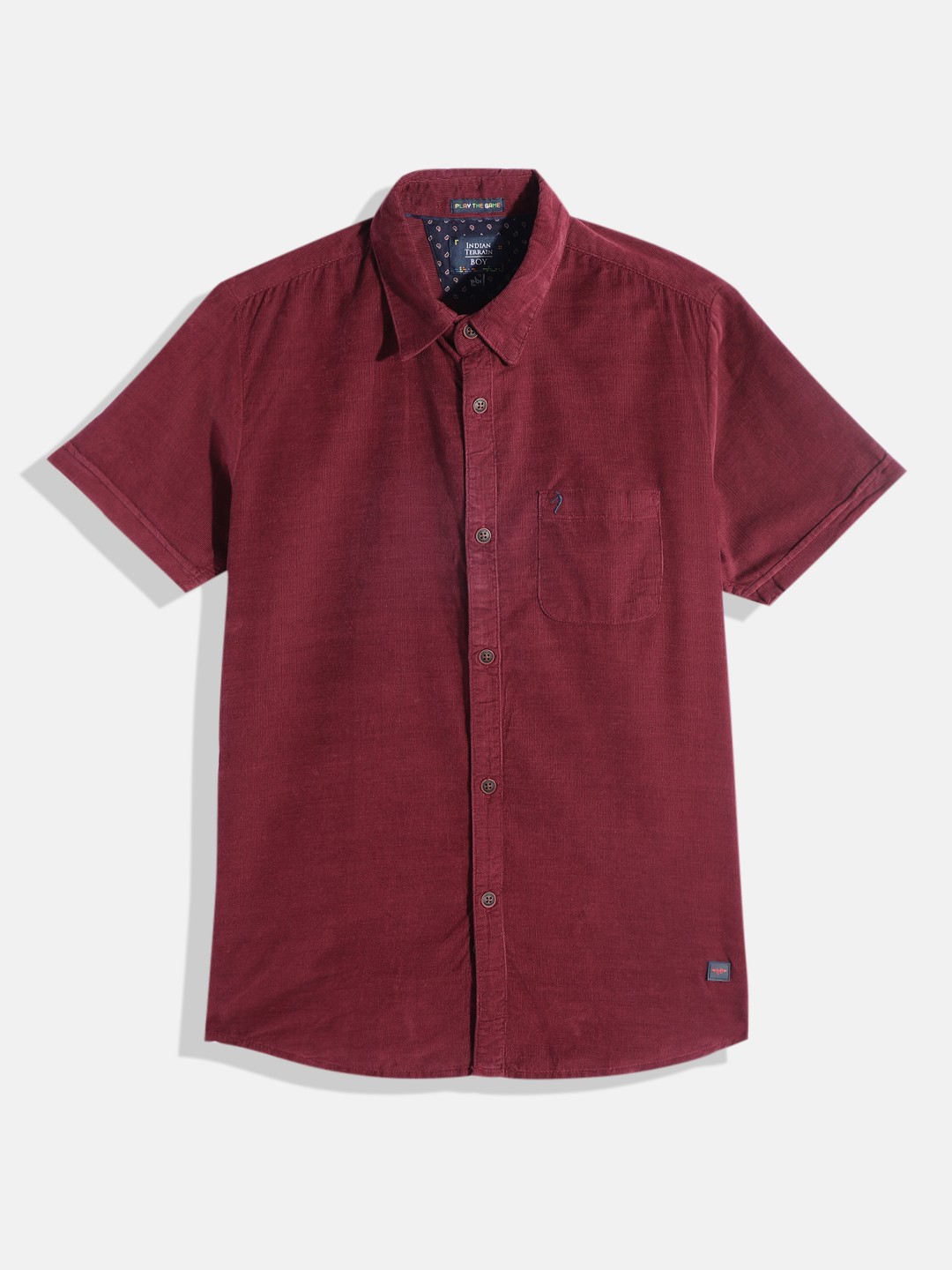 

Indian Terrain Boys Corduroy Finish Casual Shirt, Maroon