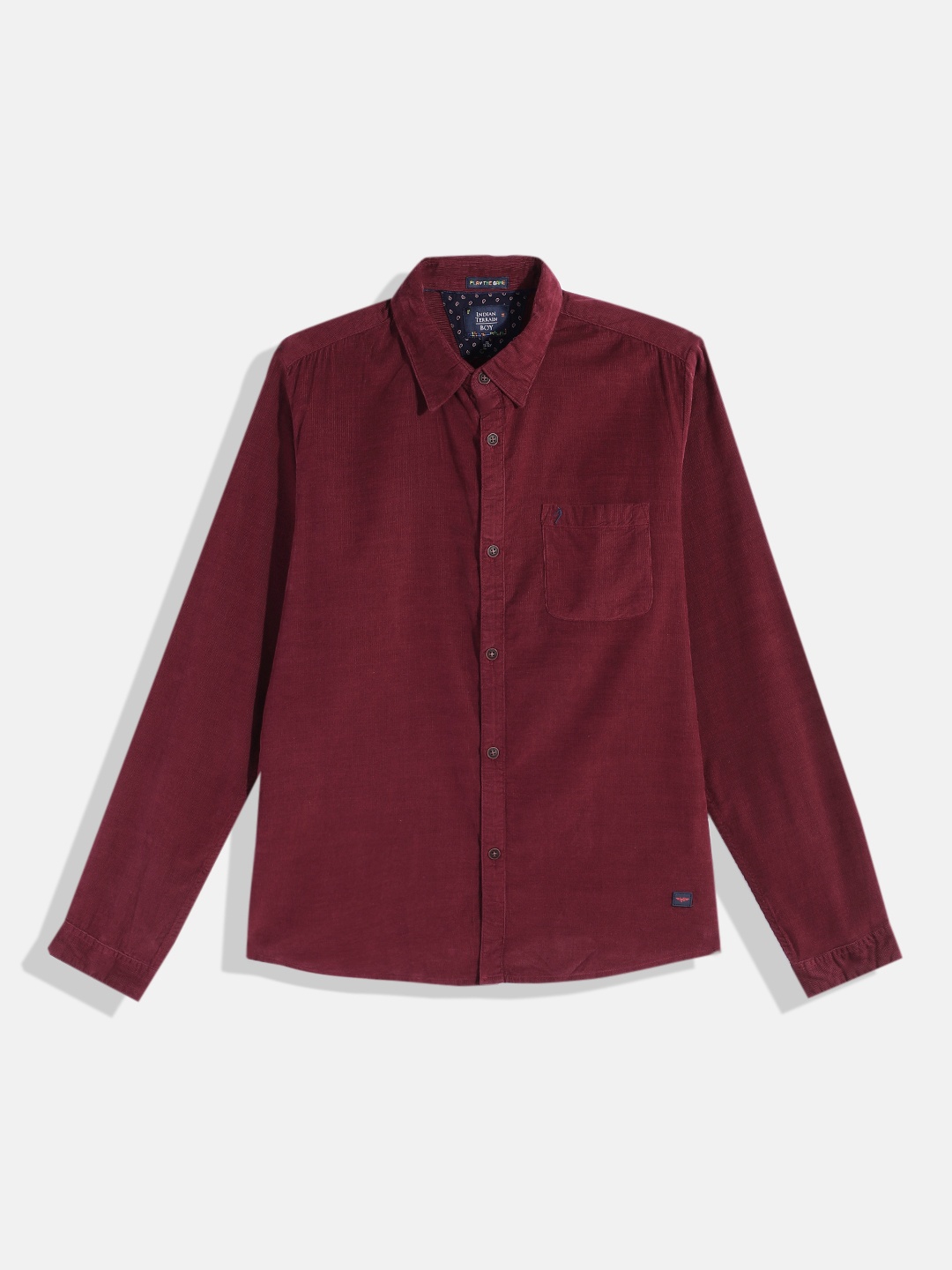 

Indian Terrain Boys Straight Casual Shirt, Burgundy