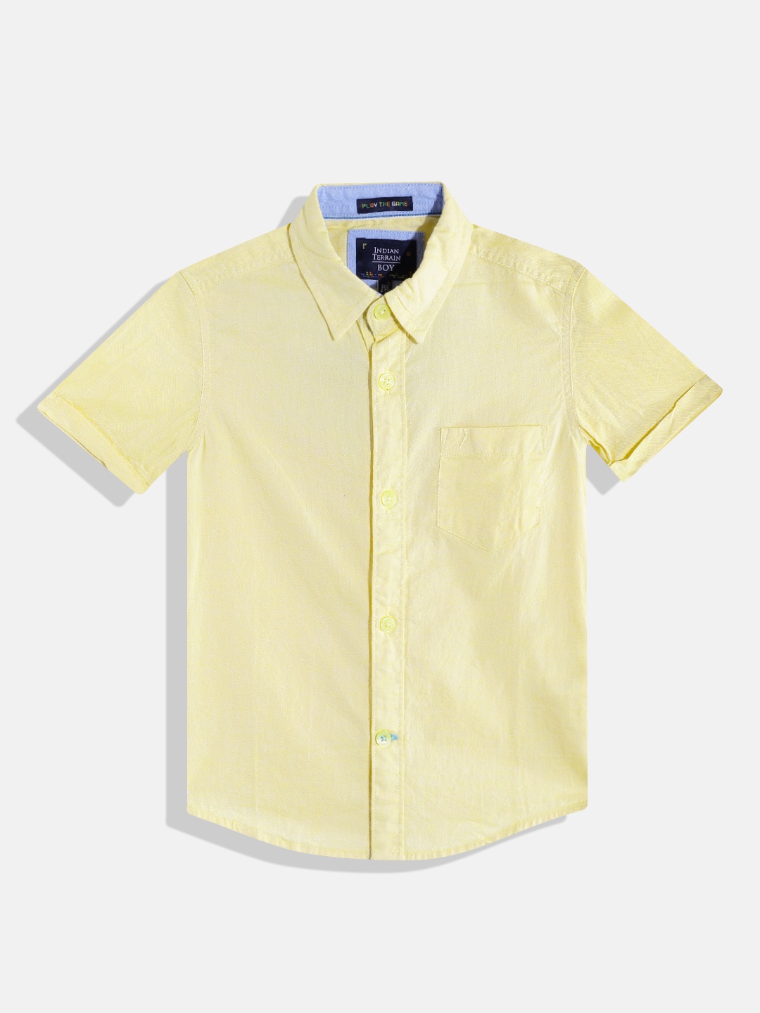 

Indian Terrain Boys Pure Cotton Casual Shirt, Yellow