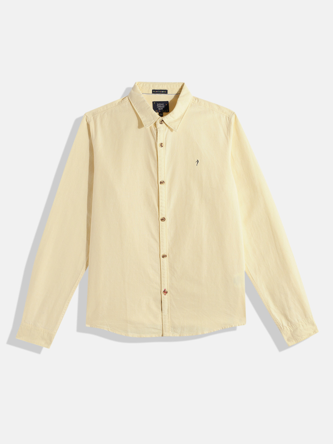 

Indian Terrain Boys Pure Cotton Casual Shirt, Yellow