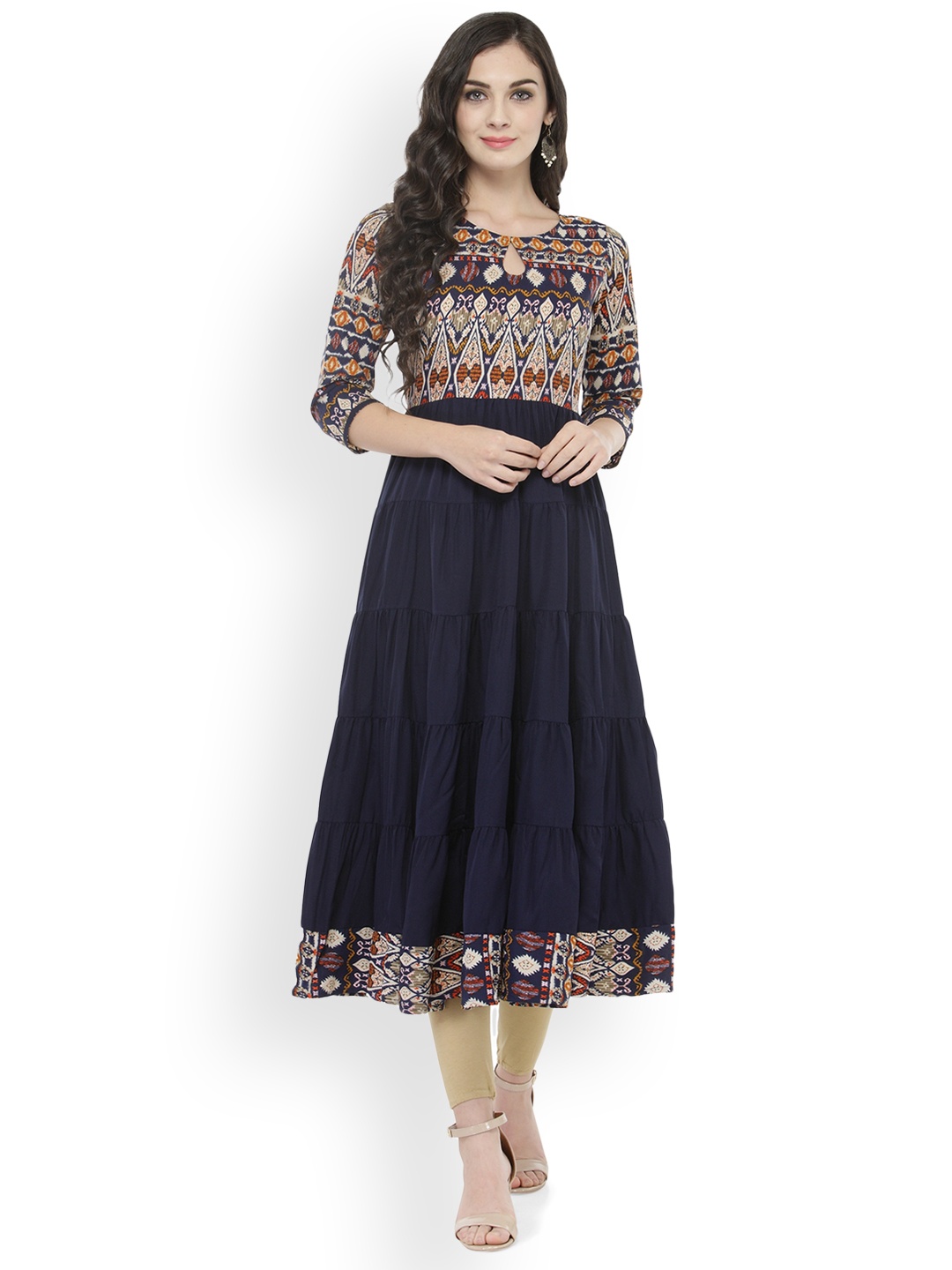

Azira Women Blue Solid Anarkali Kurta
