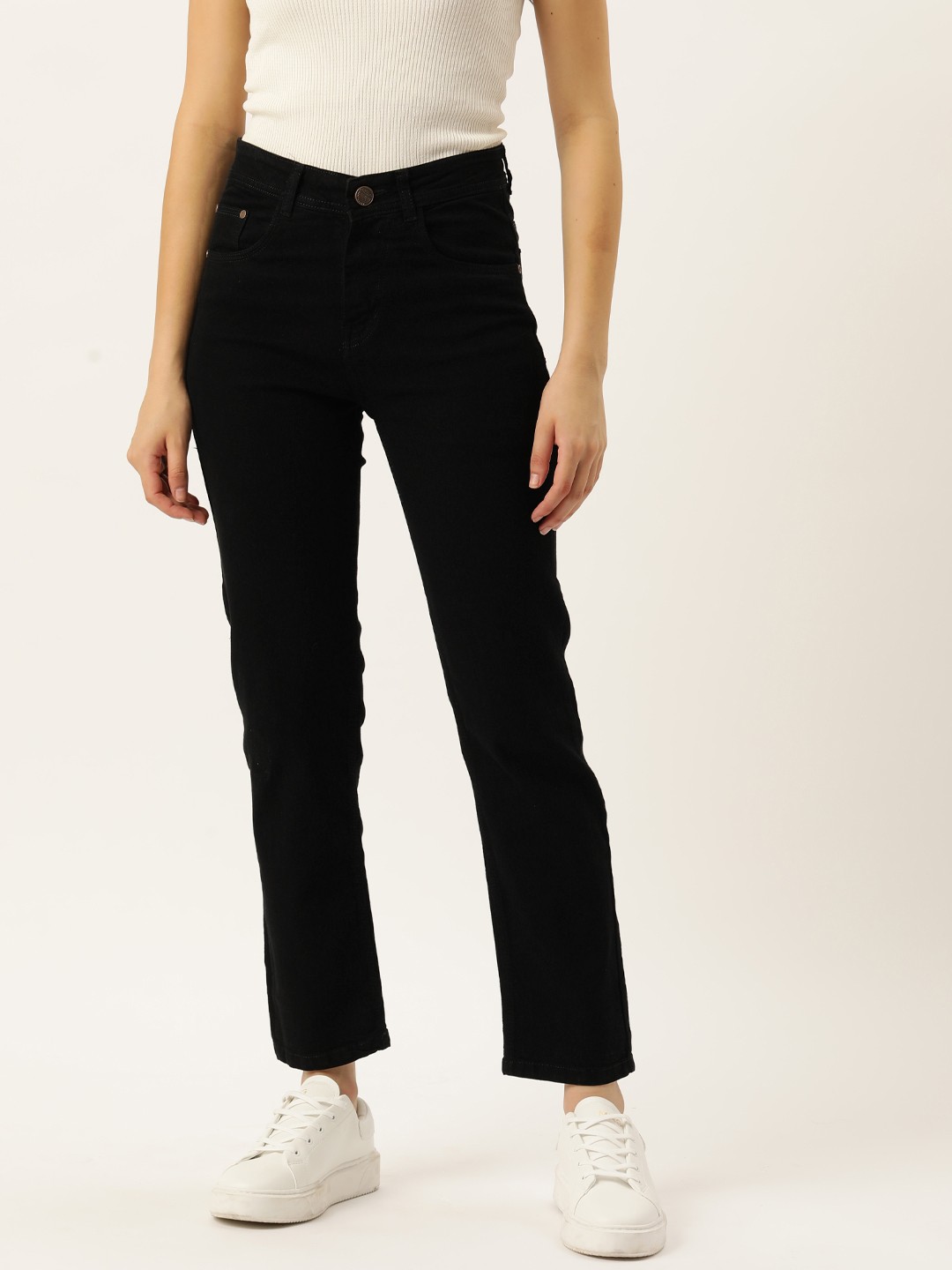 

PARIS HAMILTON Women High-Rise Stretchable Jeans, Black