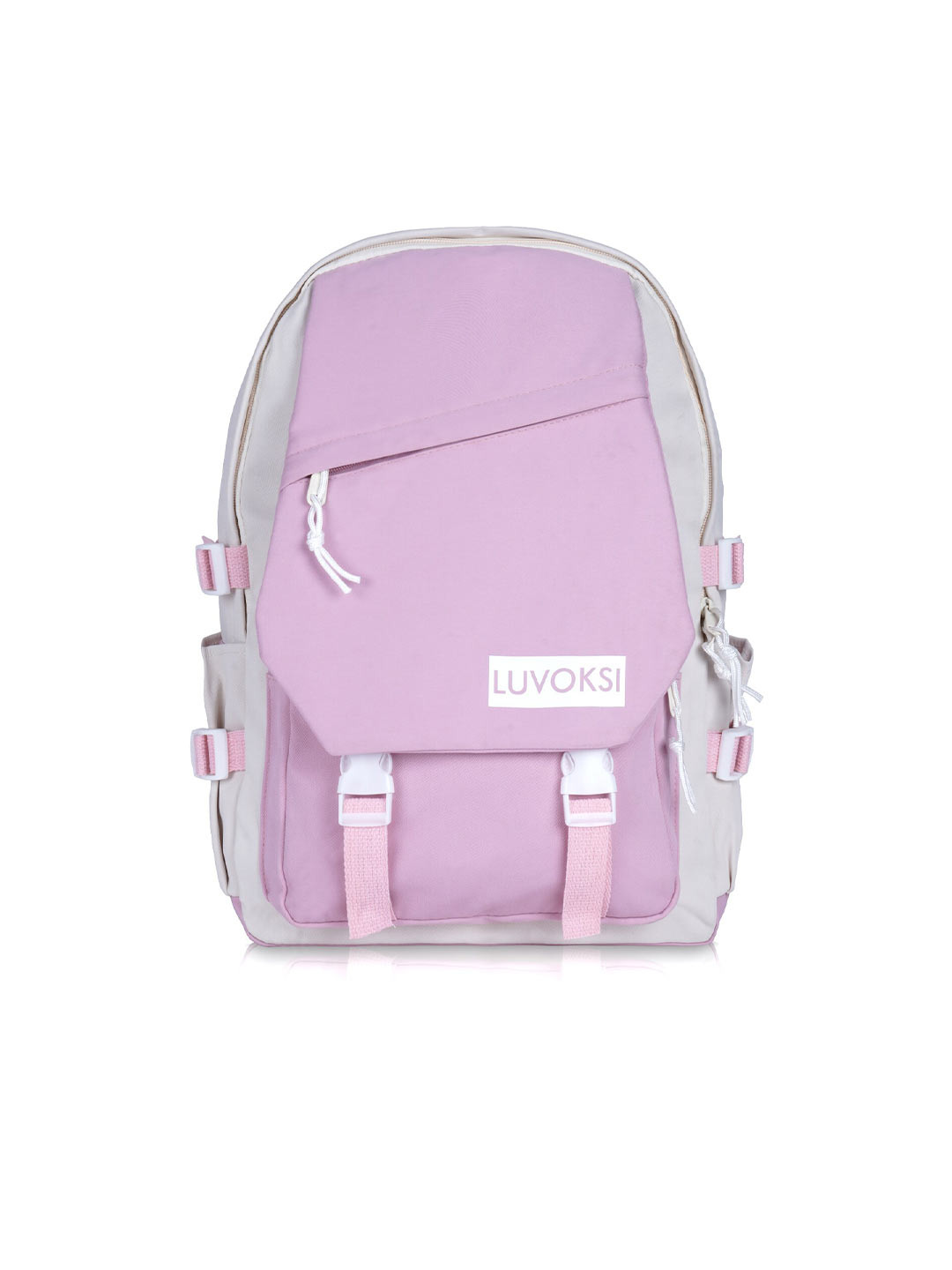 

Luvoksi Women Casual Colourblocked Backpack, Pink