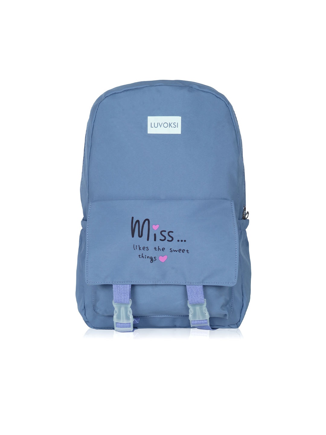 

Luvoksi Women Typography Printed Casual Backpack, Blue