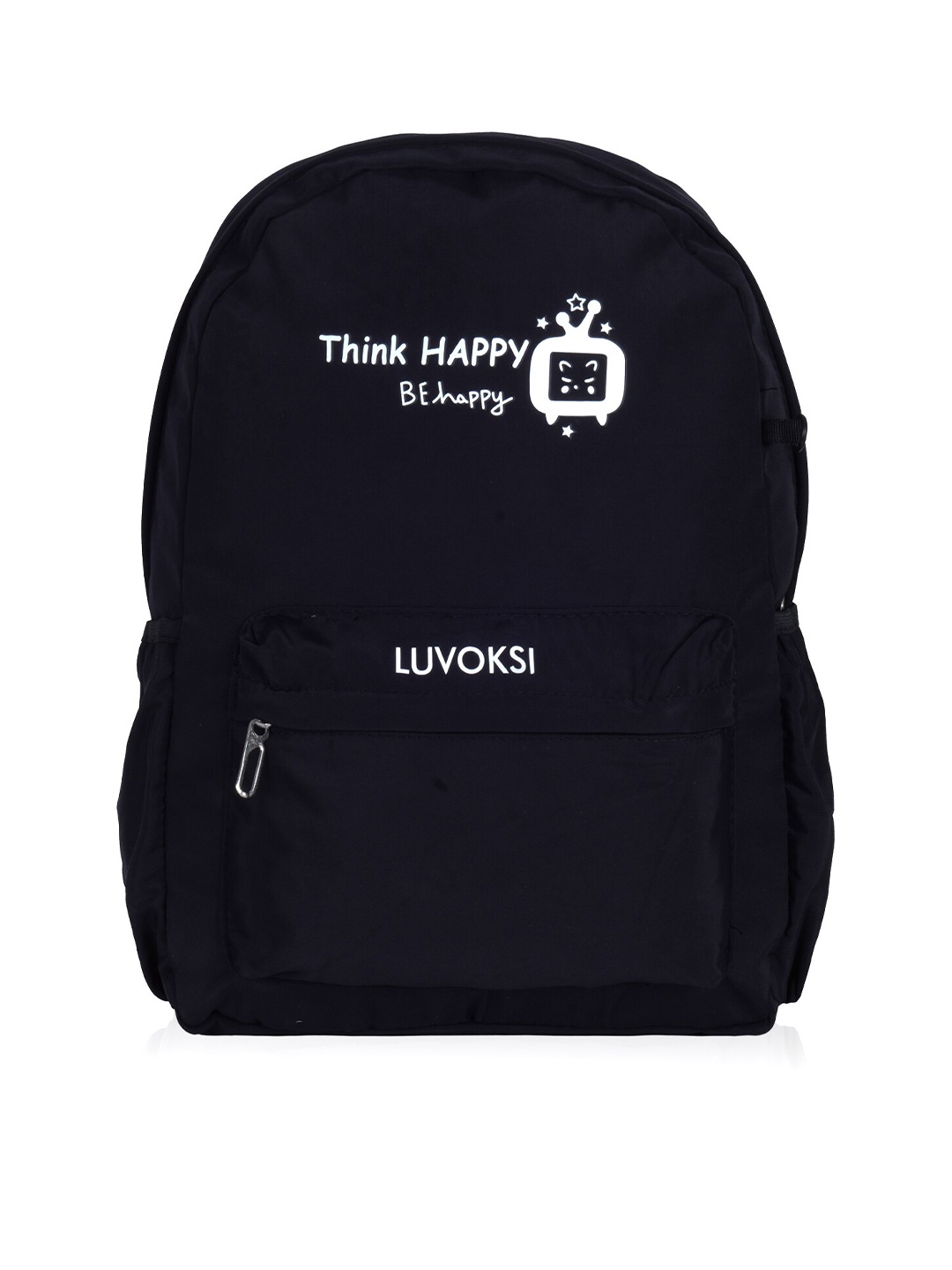 

Luvoksi Women Typography Printed Backpack, Black