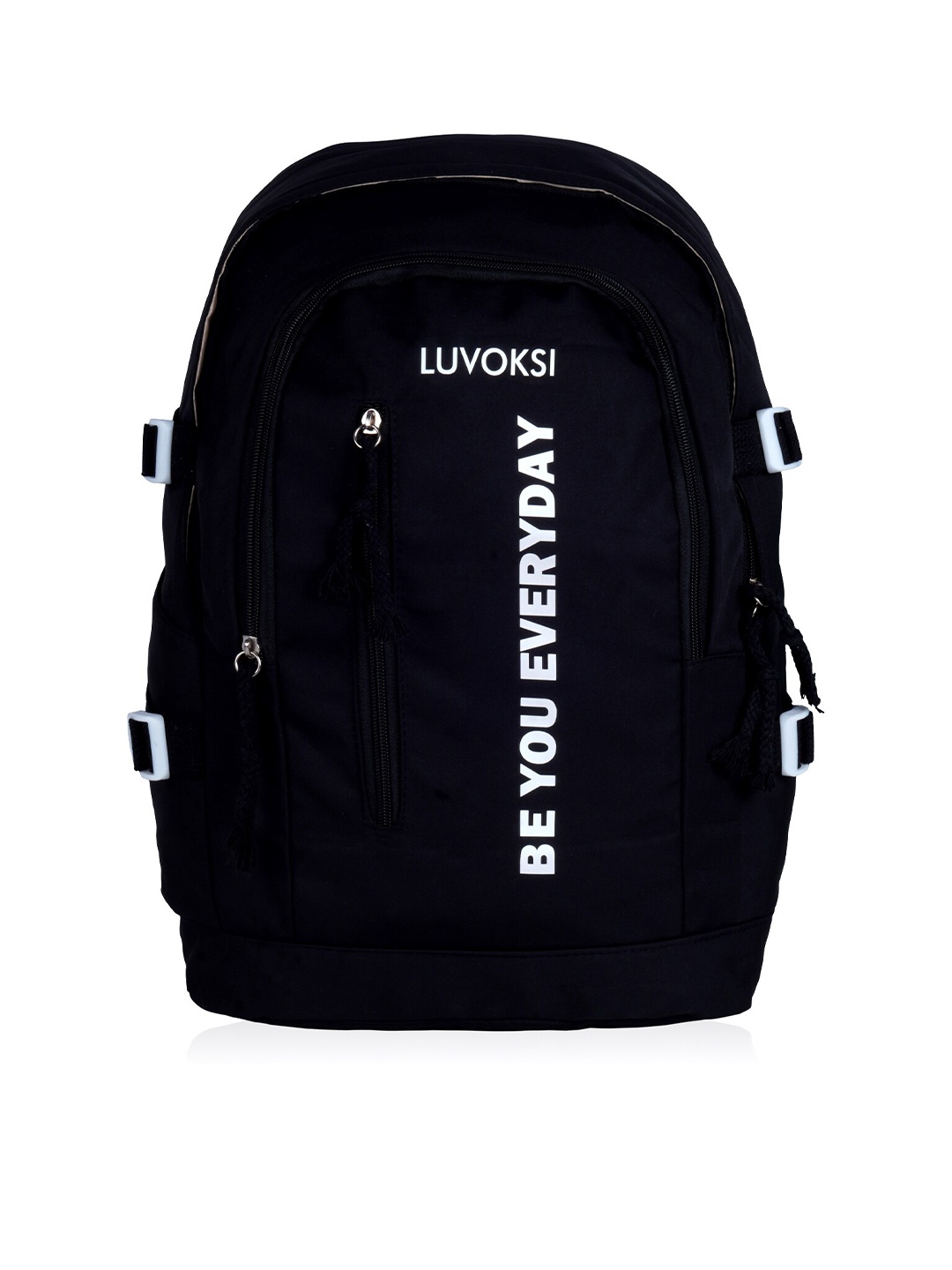 

Luvoksi Women Typography Backpack, Black
