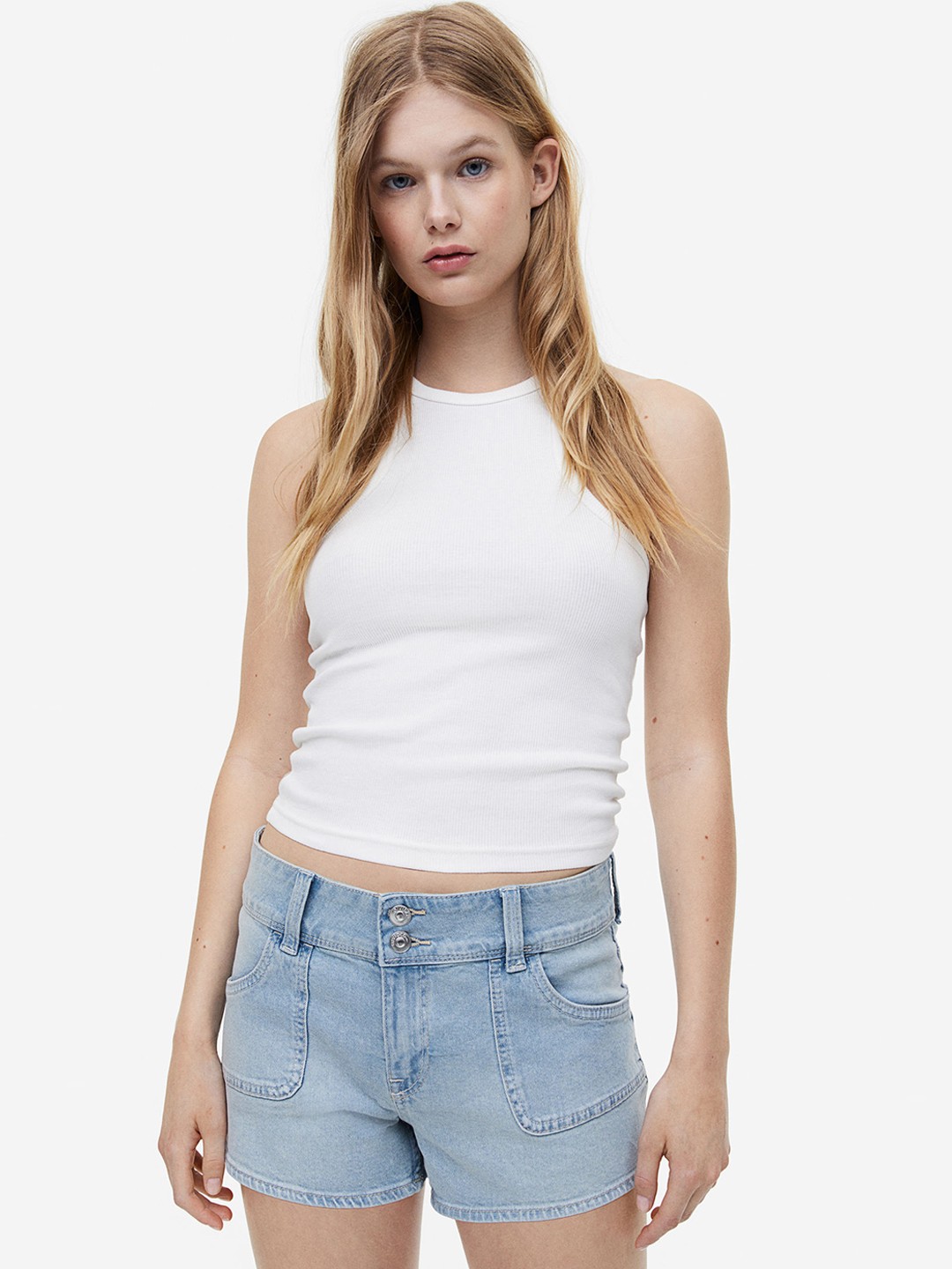 

H&M Regular Denim Shorts, Blue