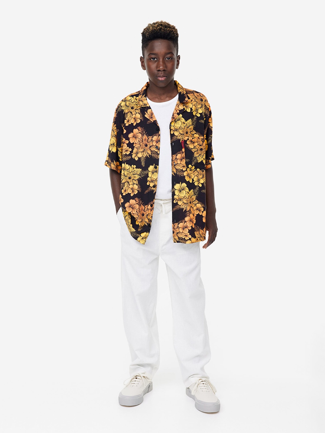 

H&M Boys Patterned Resort Shirt, Multi