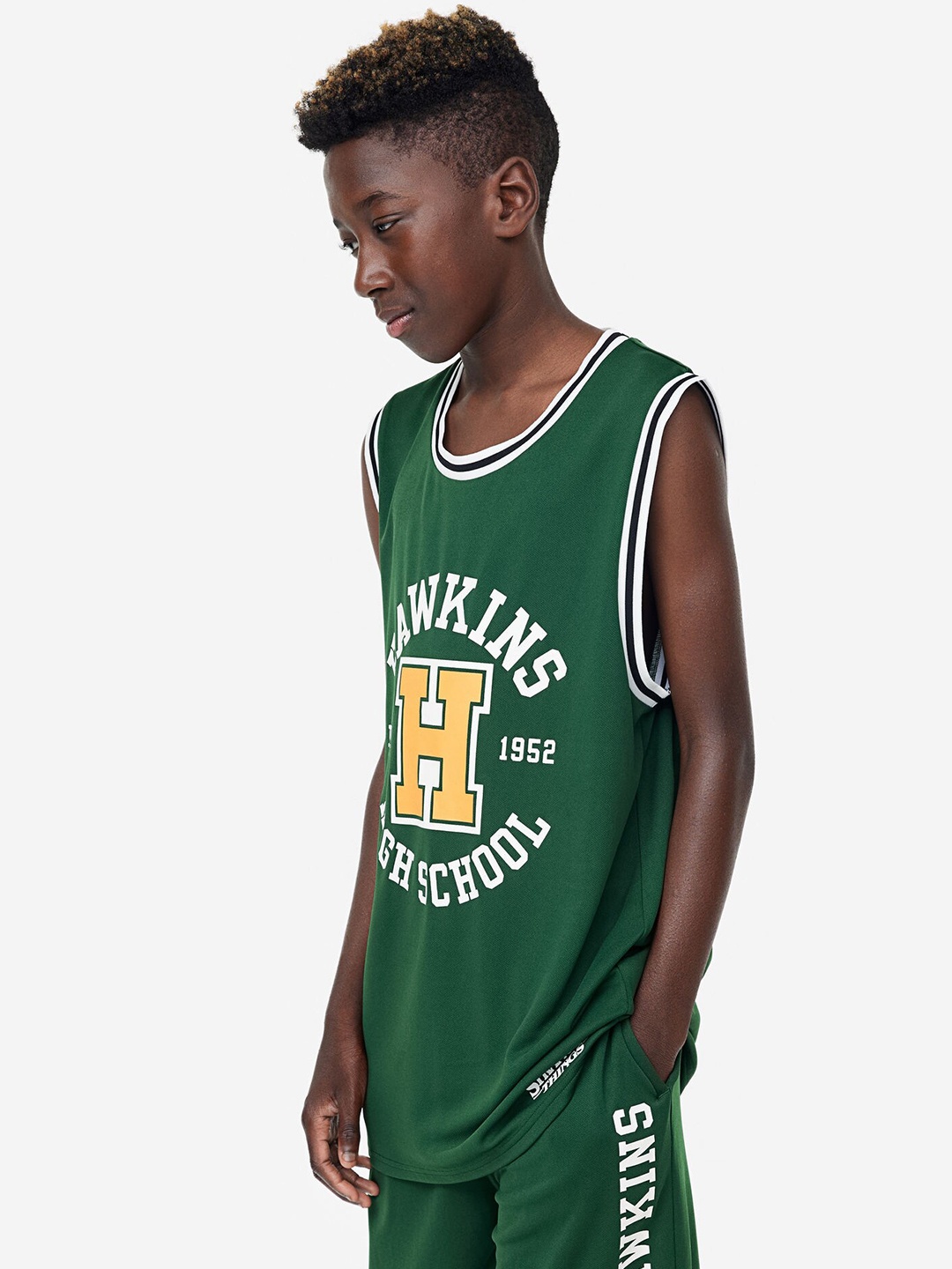 

H&M Boys Printed Vest top, Green