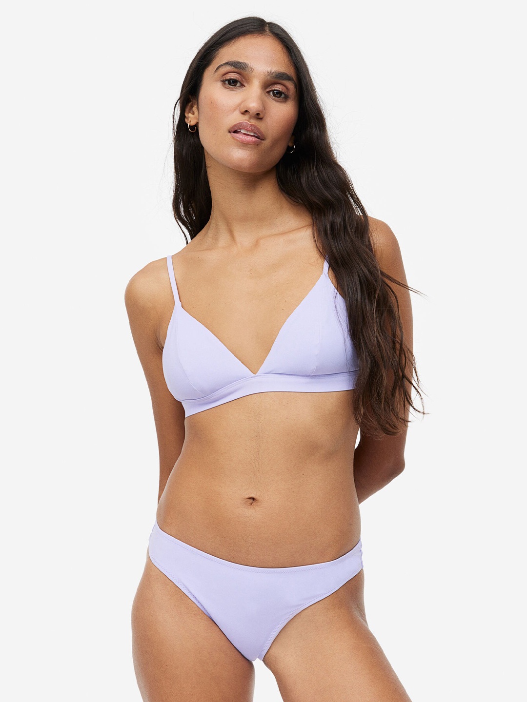 

H&M Padded Triangle Bikini Top, Purple