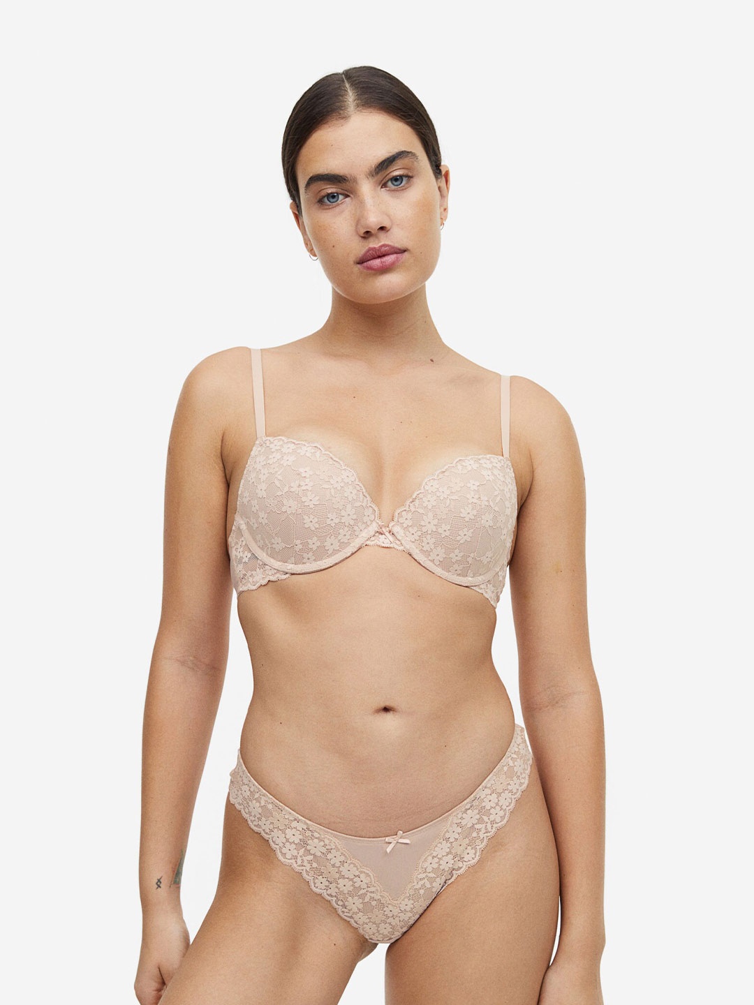 

H&M Push-Up Lace Bra, Pink