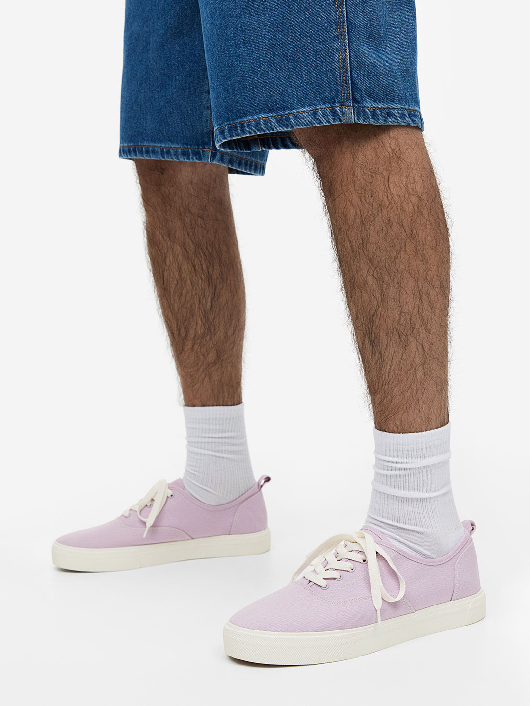 

H&M Men Canvas Trainers, Purple