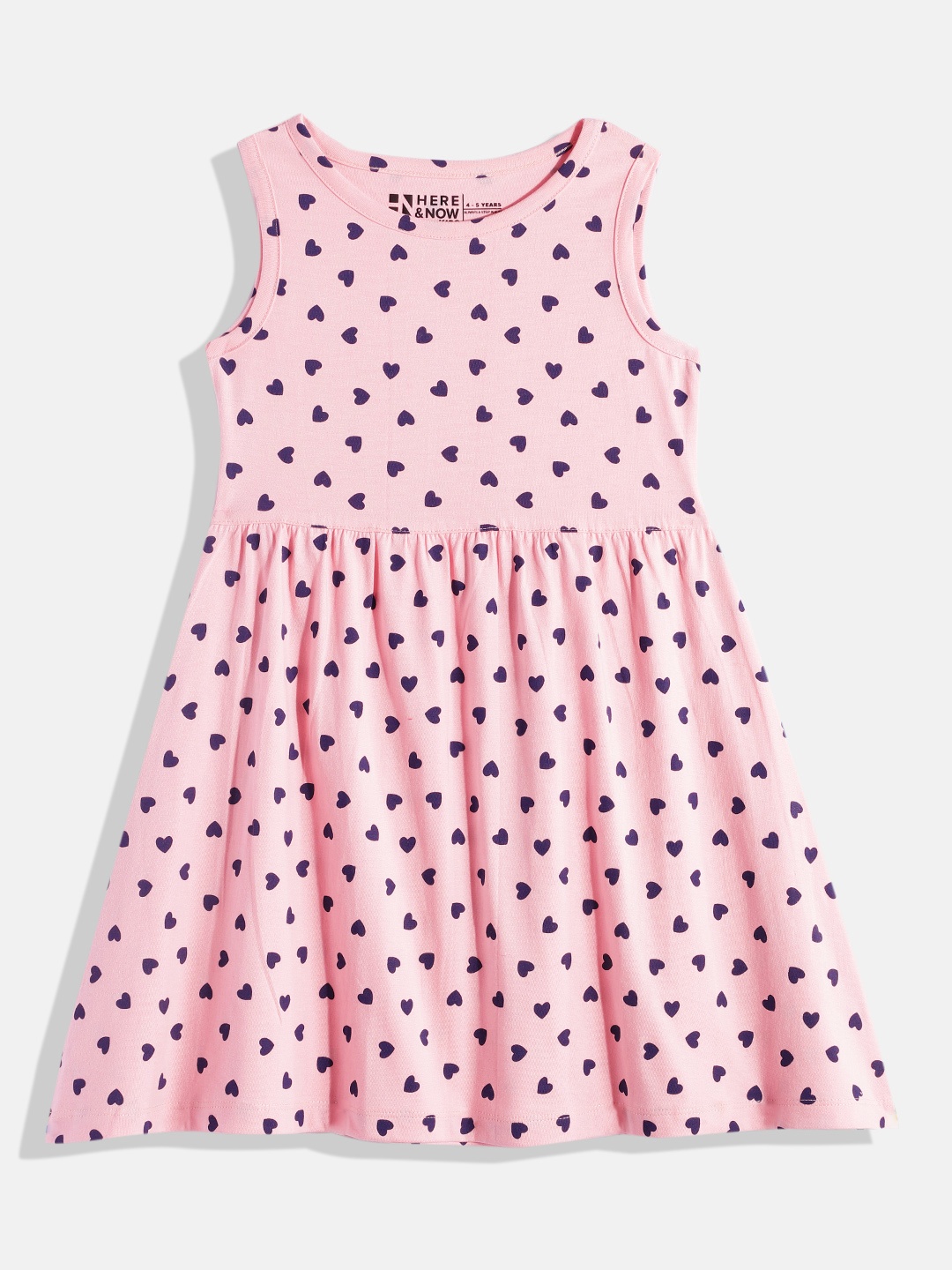 

HERE&NOW Girls Conversational Print Fit & Flare Dress, Pink