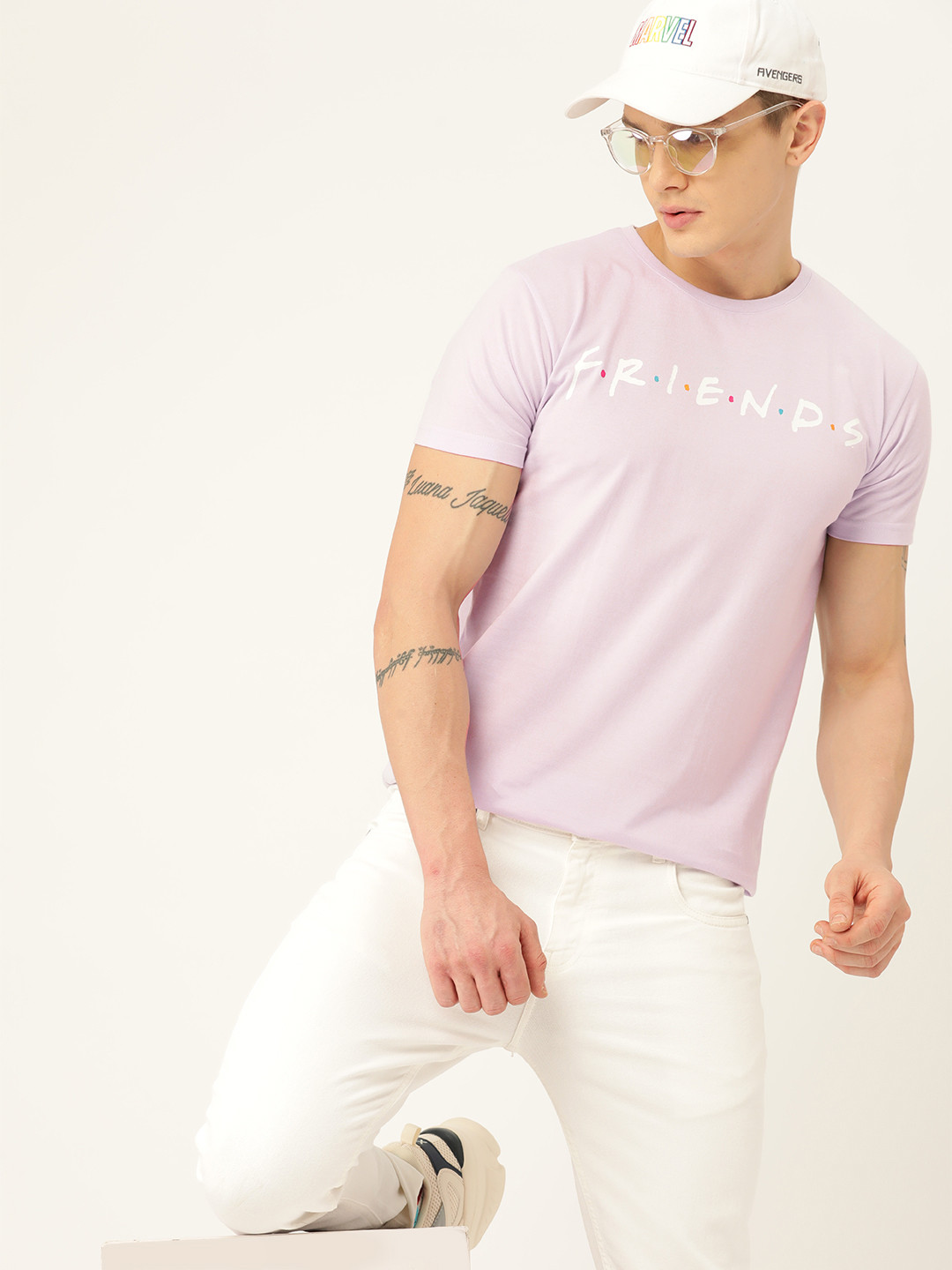 

Kook N Keech Men Typography Printed Loose T-shirt, Lavender