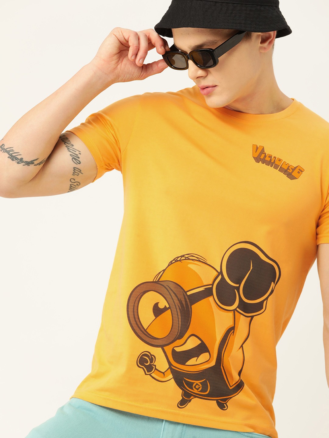

Kook N Keech Men Minions Printed T-shirt, Yellow