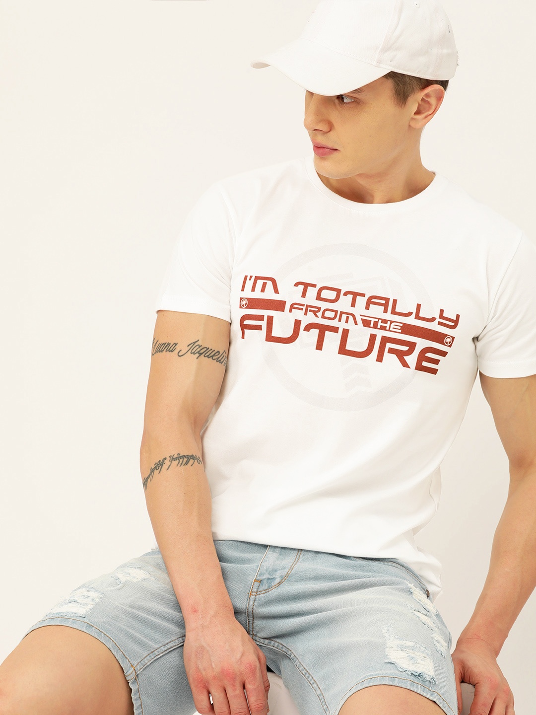 

Kook N Keech Men Typography Printed Loose T-shirt, White