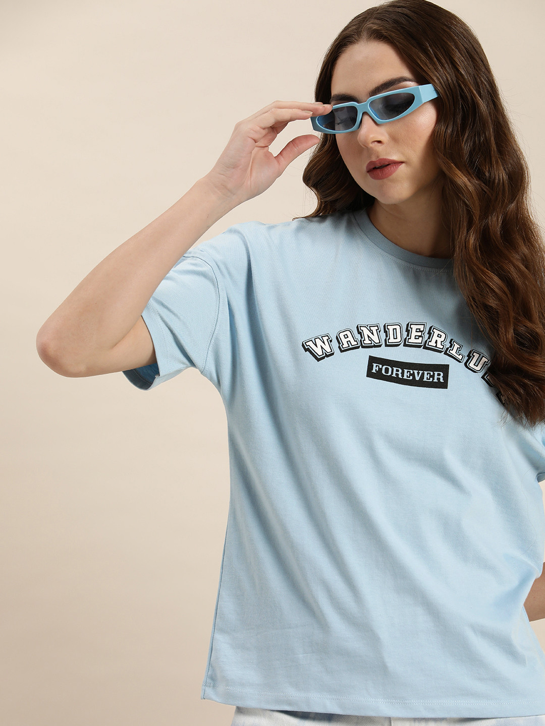 

Moda Rapido Typography Printed Pure Cotton T-shirt, Blue