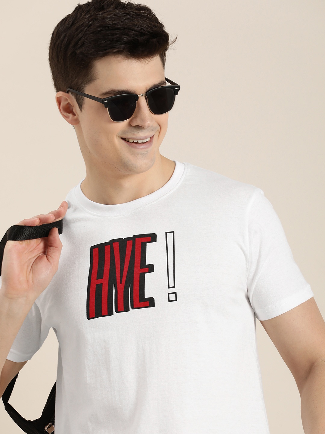 

HERE&NOW Typography Printed Pure Cotton T-shirt, White