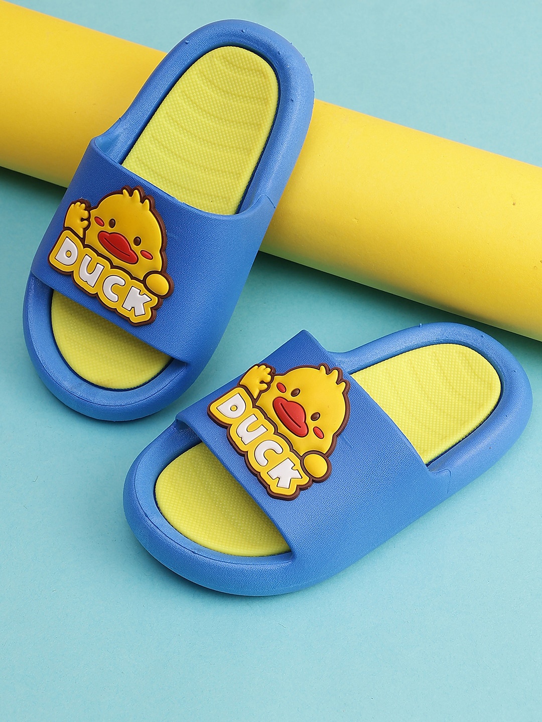 

PASSION PETALS Boys Duck Embossed Sliders, Blue
