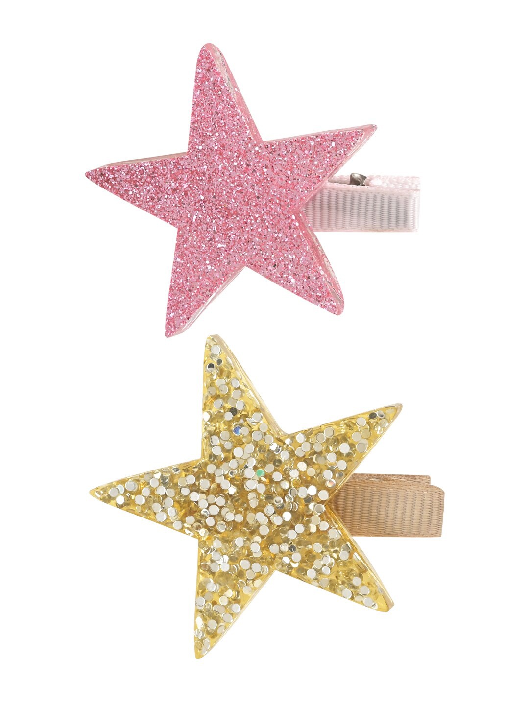 

Aye Candy Girls Set Of 2 Glitter Star Alligator Hair Clips, Pink