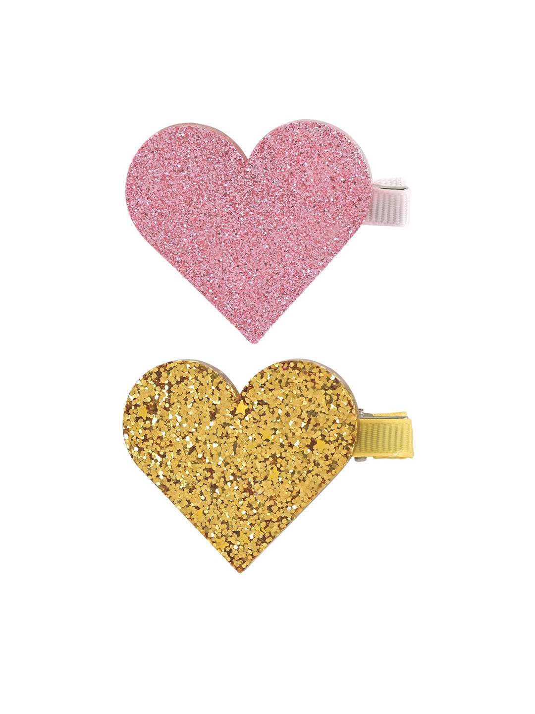 

Aye Candy Girls Set of 2 Glitter Heart Alligator Hair Clip, Pink