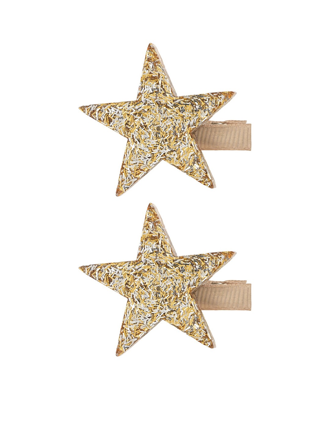 

Aye Candy Girls Set of 2 Glitter Star Alligator Hair Clip, Gold